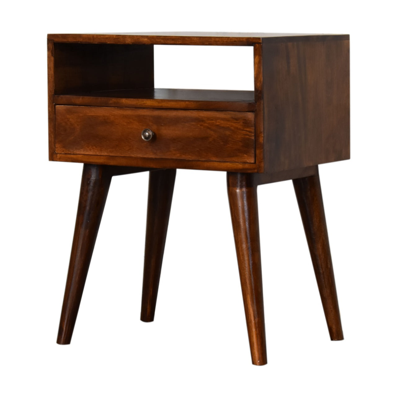 Modern Chestnut Solid Wood Bedside Table
