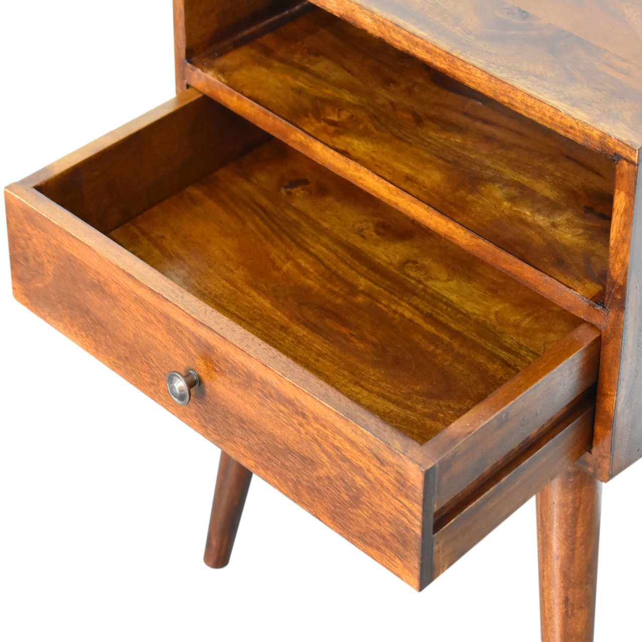 Modern Chestnut Solid Wood Bedside Table