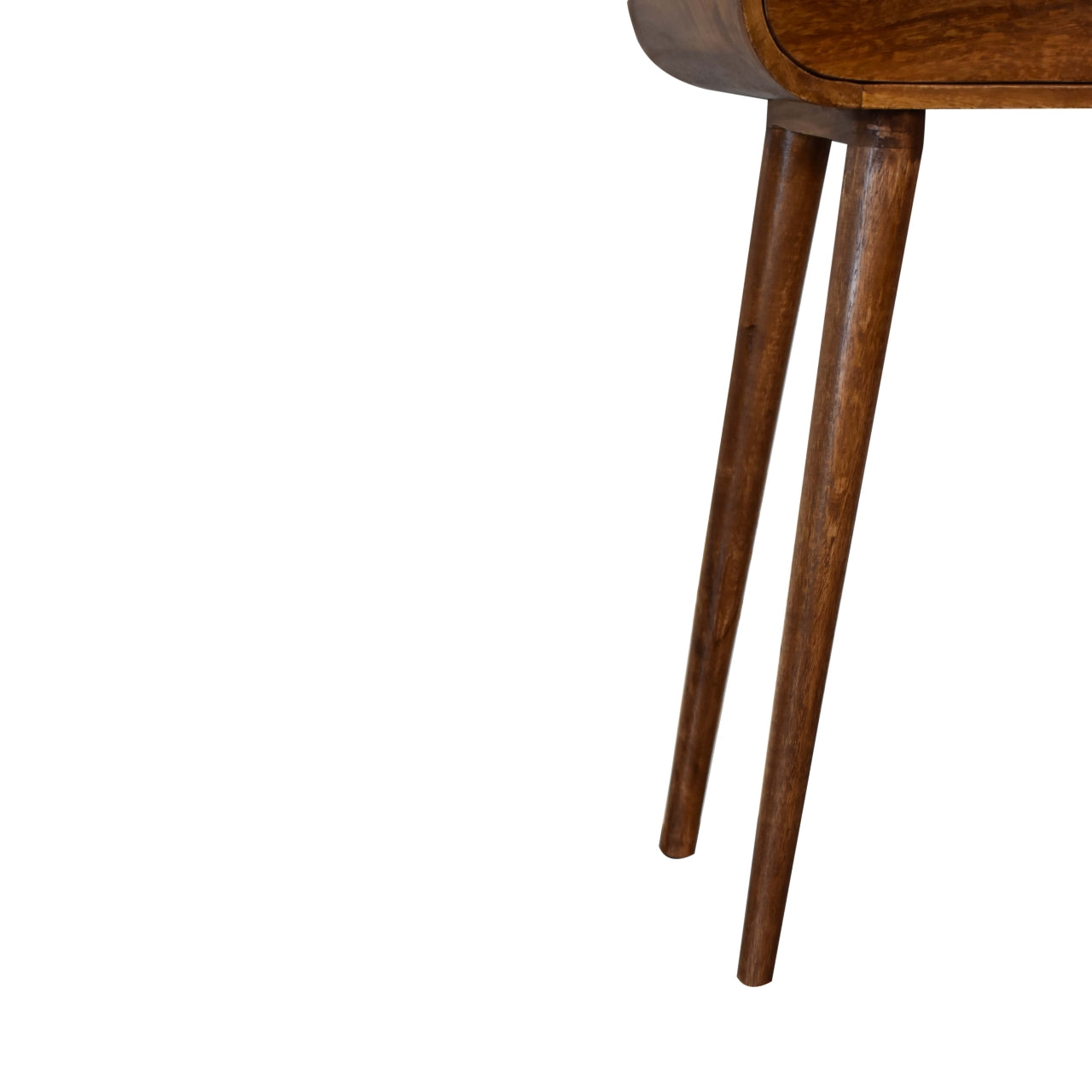Rounded Mini Chestnut Console Table
