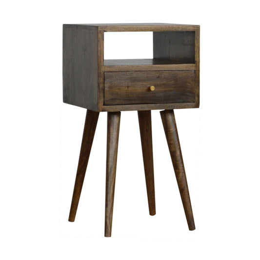 Small Grey Washed Finish Bedside Table
