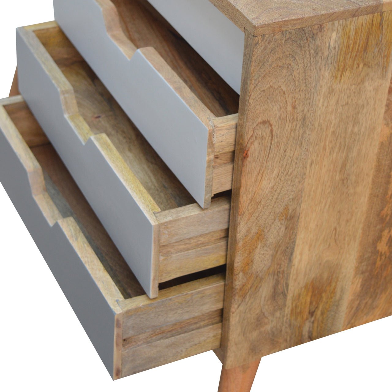 Grey Gradient Sliding Sideboard Cabinet