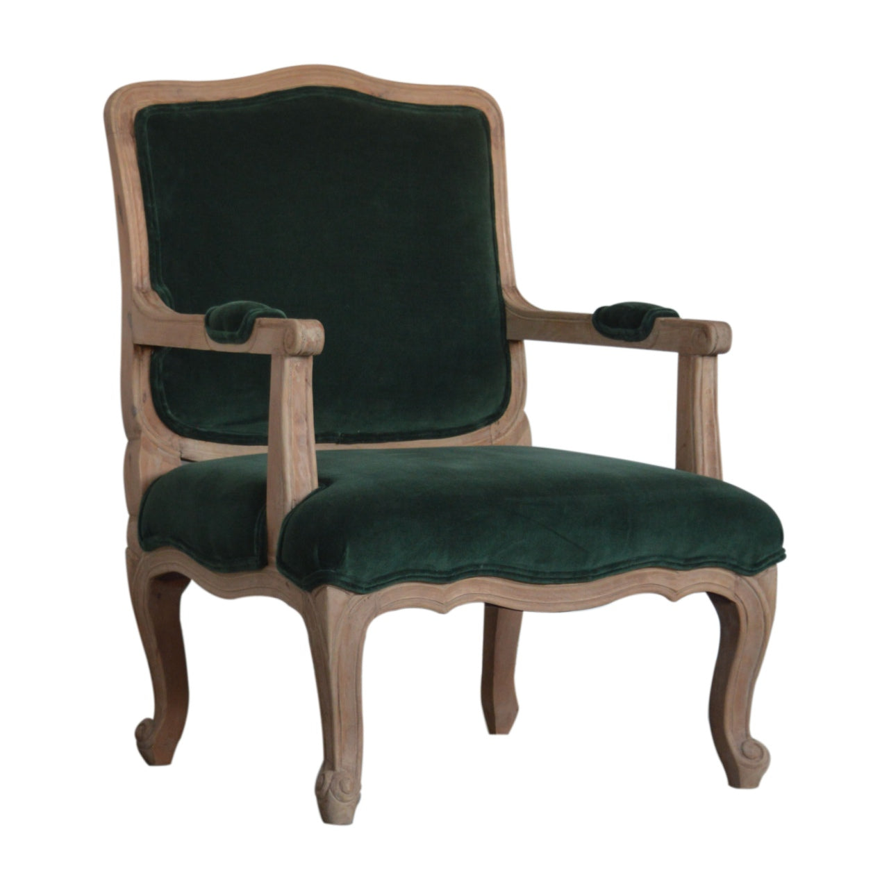 **SOLD OUT**Emerald Green Velvet French Style Chair