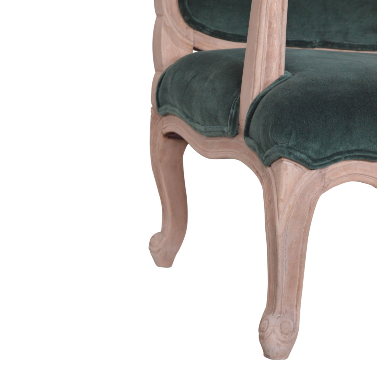 **SOLD OUT**Emerald Green Velvet French Style Chair