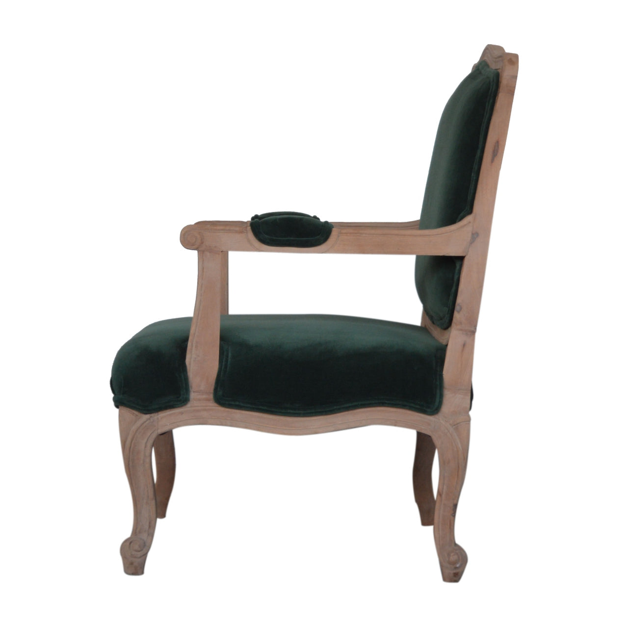 **SOLD OUT**Emerald Green Velvet French Style Chair