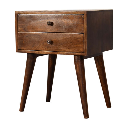 Chestnut Modern Solid Wood Bedside Cabinet