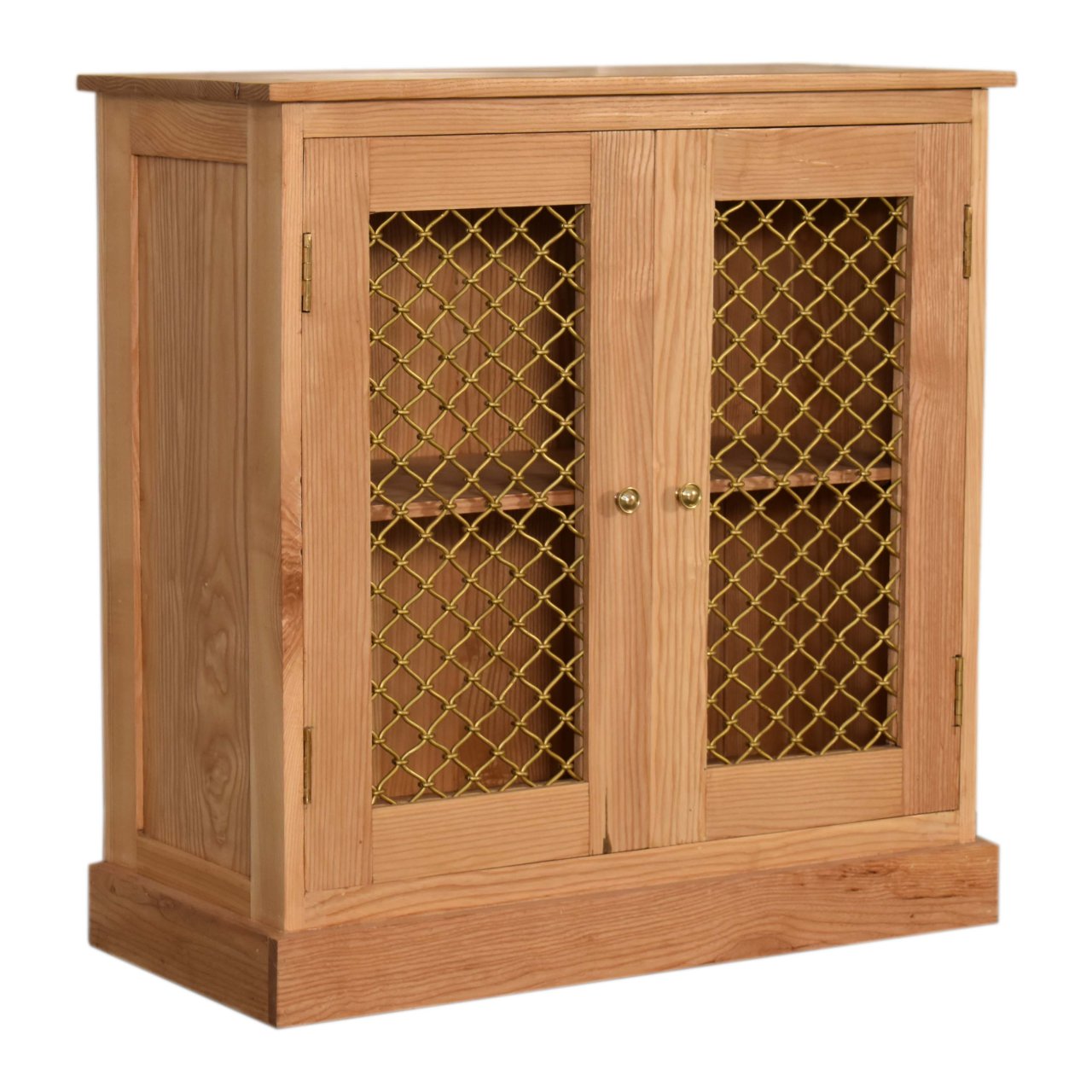 Caged Oak-ish  Rustic Style Country Cabinet