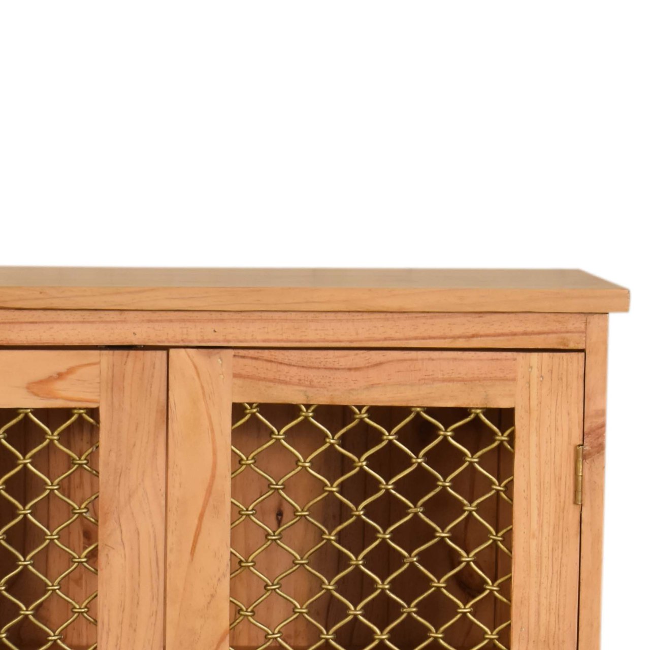 Caged Pine Country Rustic Style Cabinet