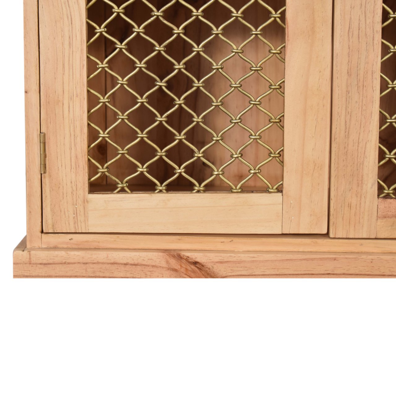 Caged Pine Country Rustic Style Cabinet