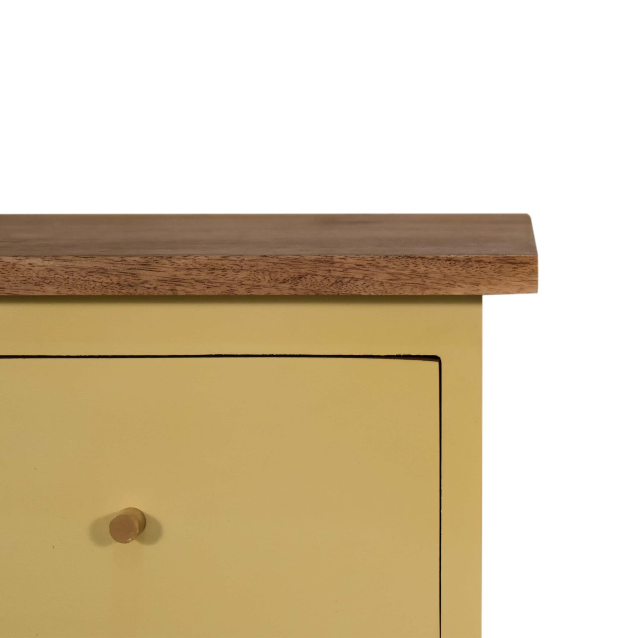 Yellow Hand Painted Bedside Cabinet