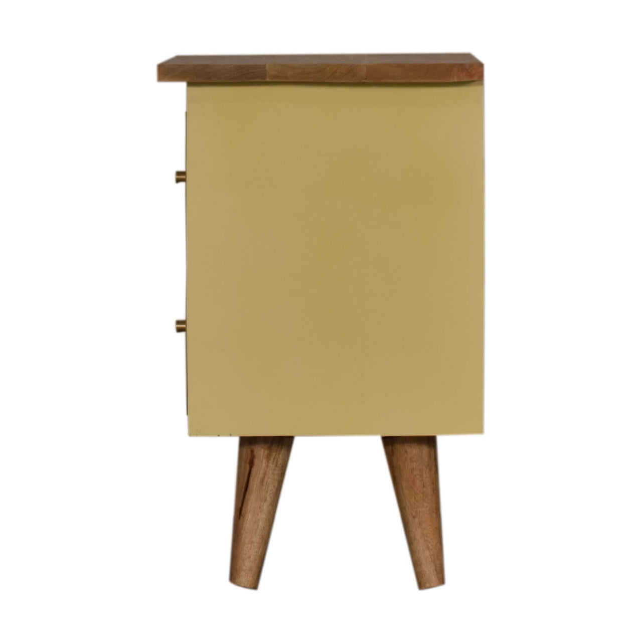 Yellow Hand Painted Bedside Cabinet