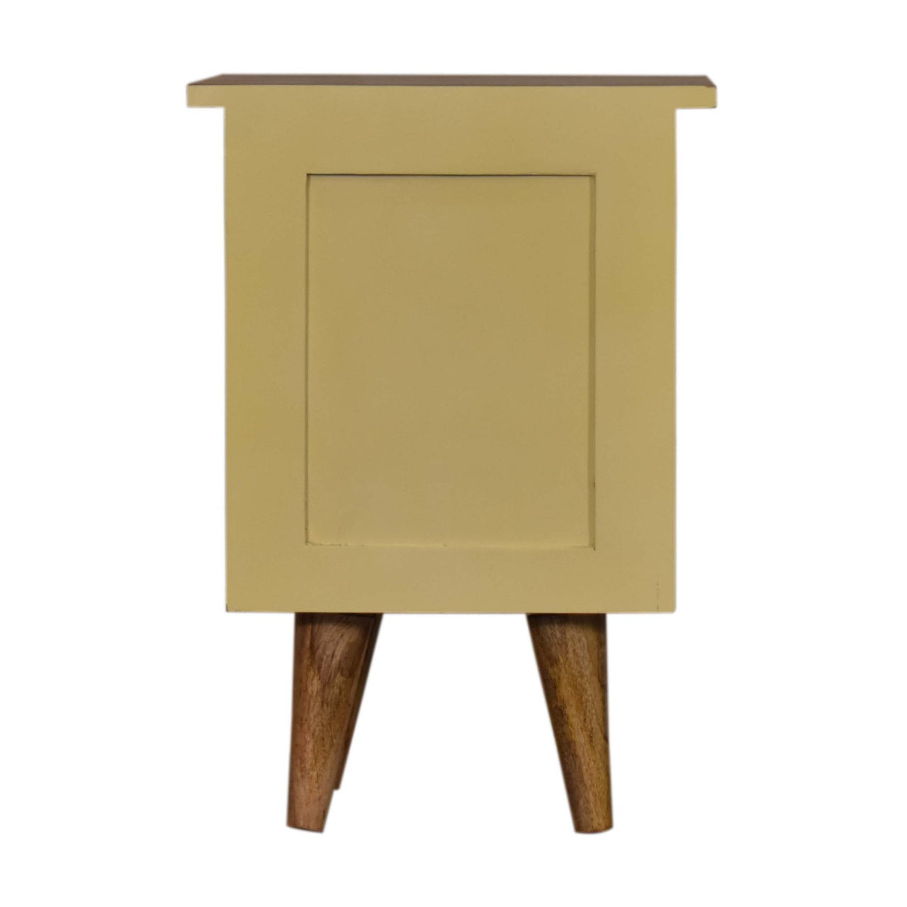 Yellow Hand Painted Bedside Cabinet