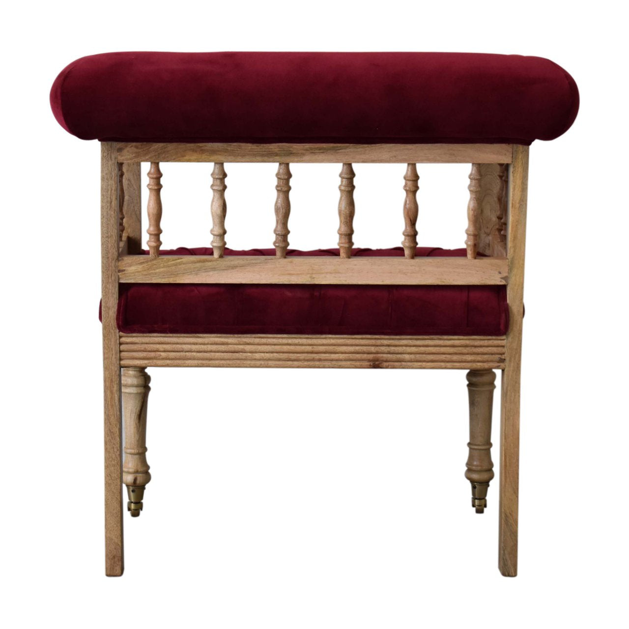 Wine Red Mini Deep Button Hallway Chair