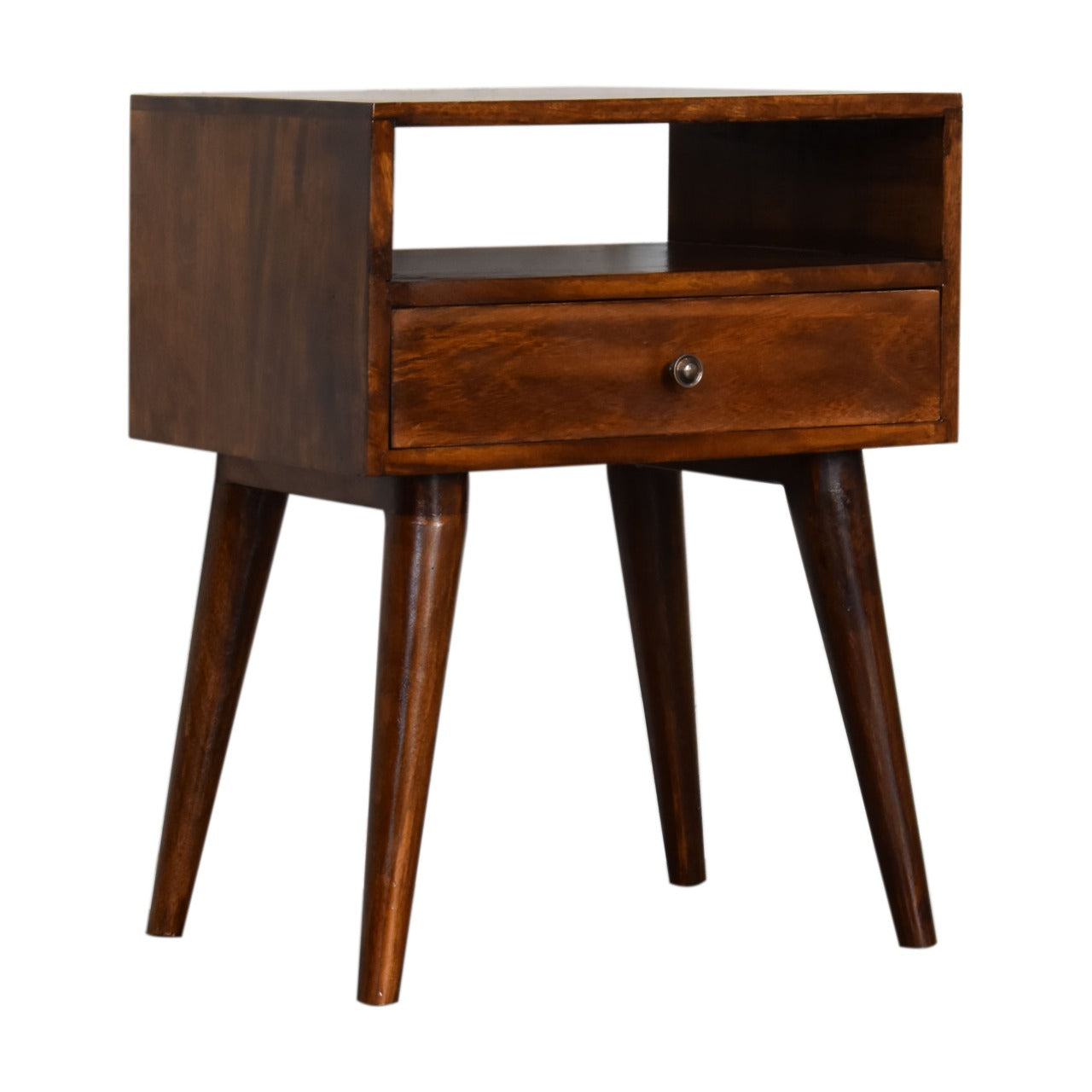 Modern Chestnut Solid Wood Bedside Table