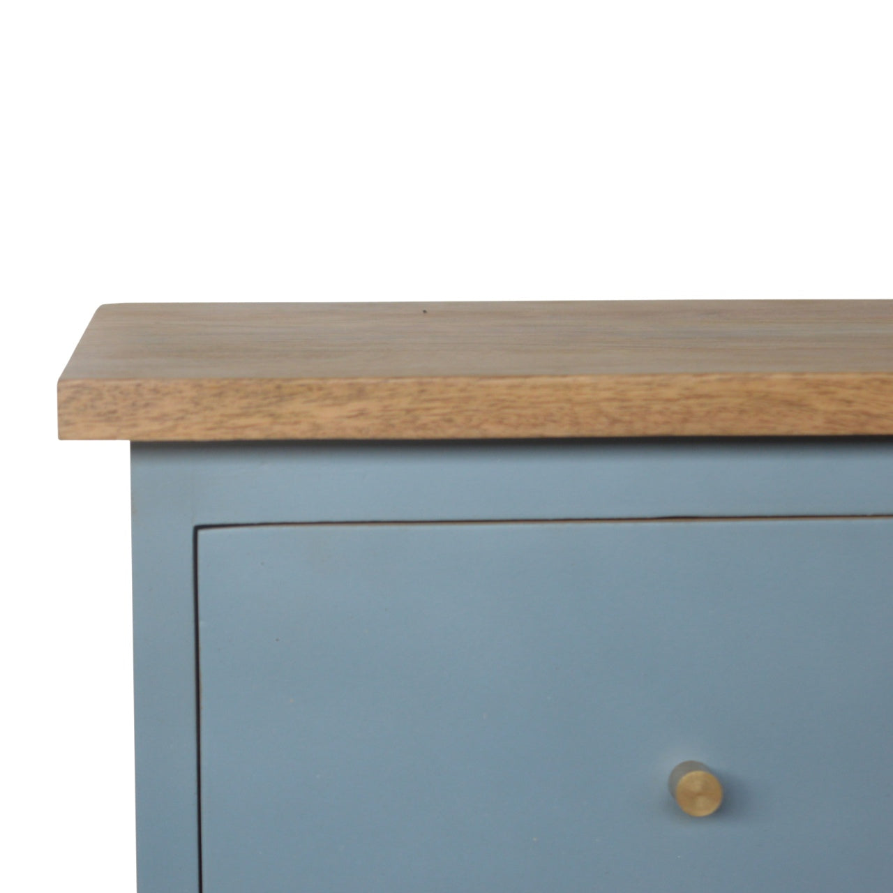 Blue Hand Painted Bedside Cabinet