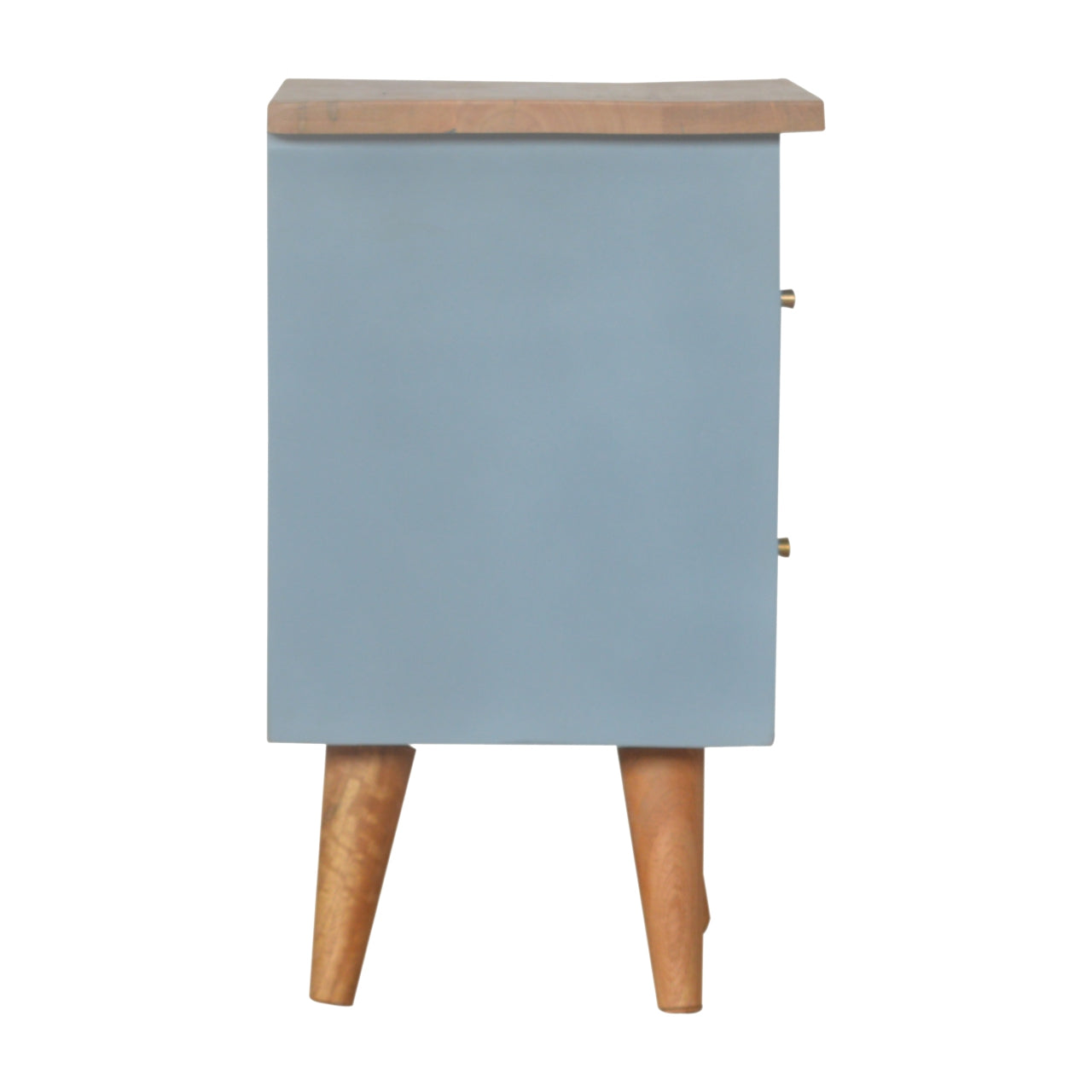 Blue Hand Painted Bedside Cabinet