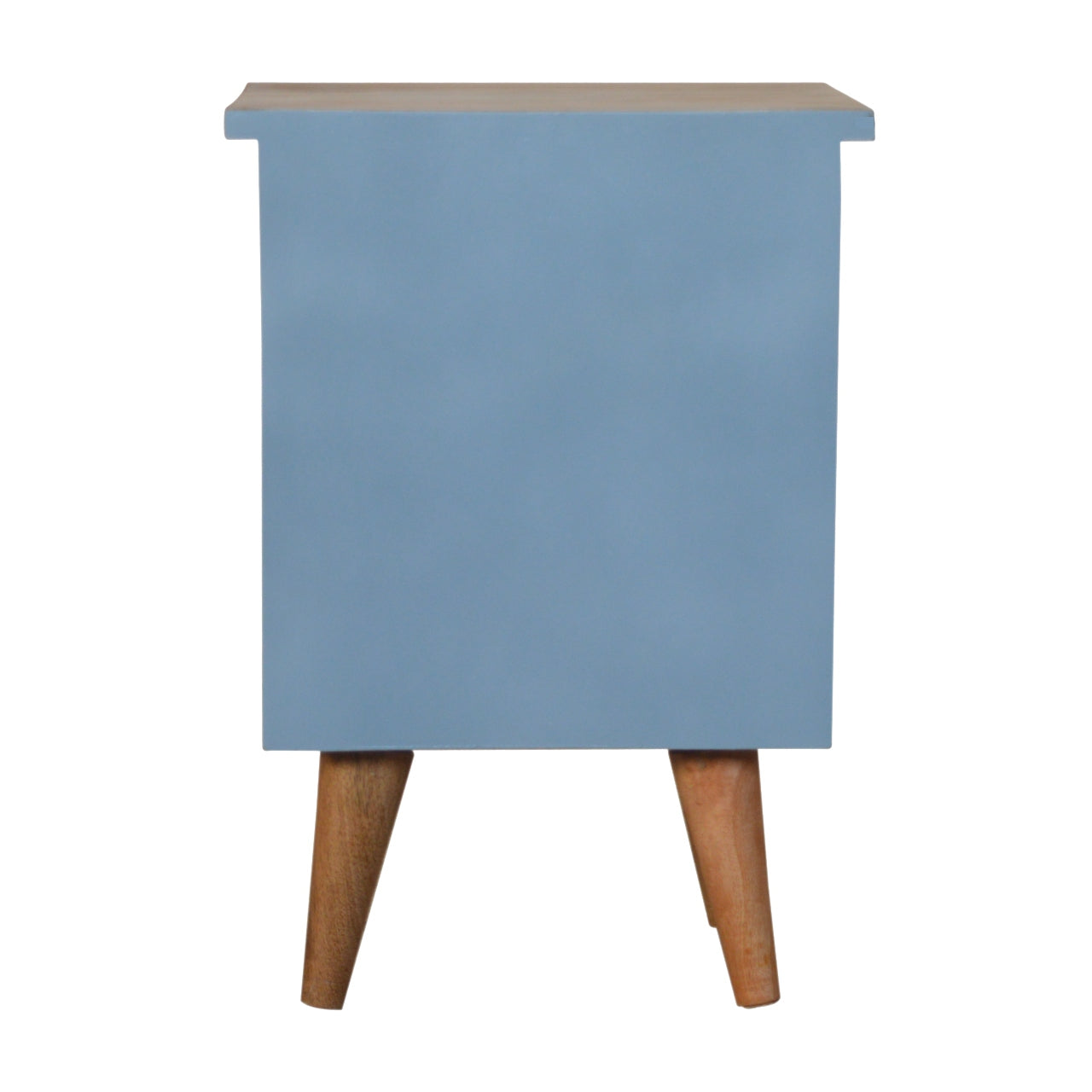 Blue Hand Painted Bedside Cabinet