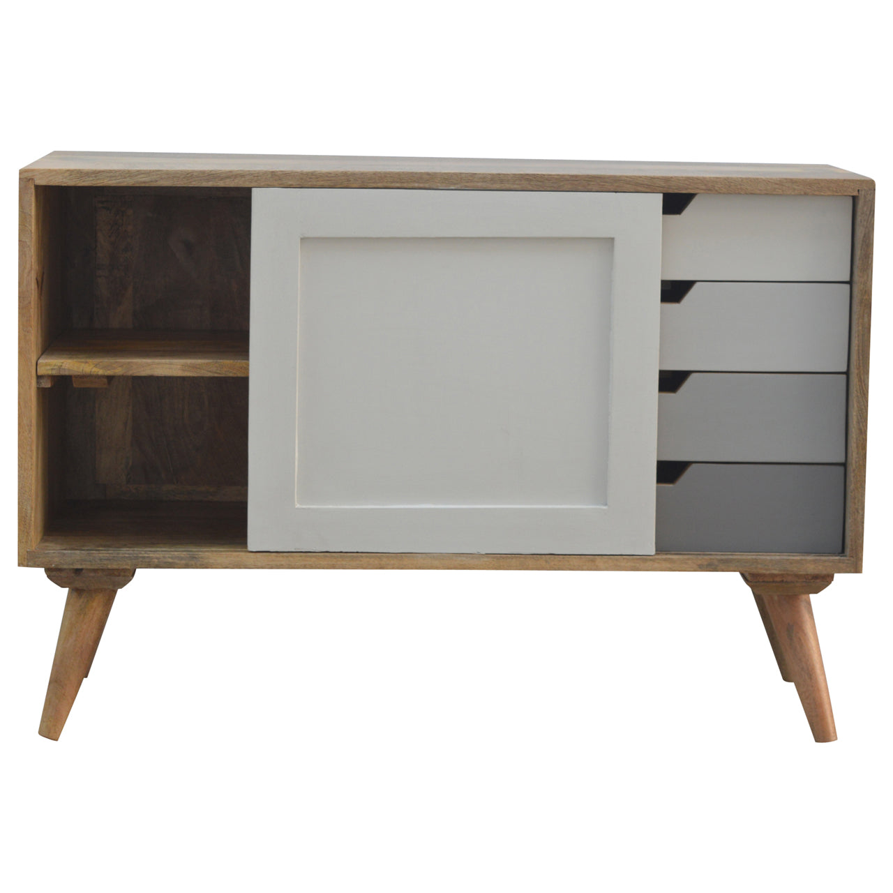 Grey Gradient Sliding Sideboard Cabinet