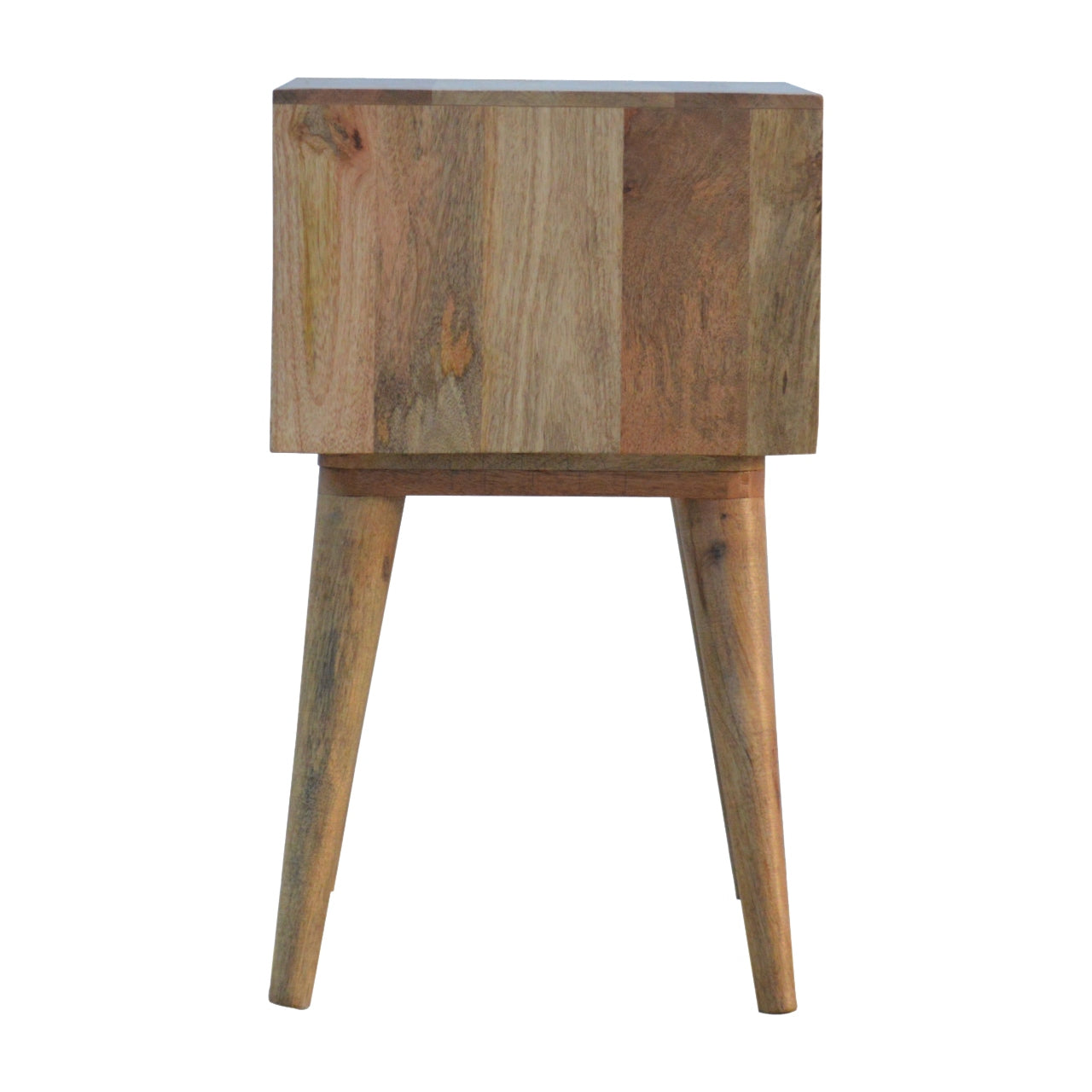 Perforated Copper Bedside Cabinet with Open Slot