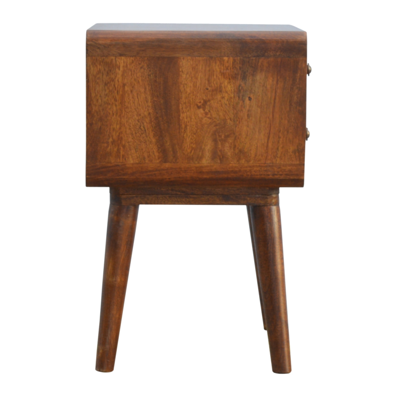 Curved Chestnut Bedside Cabinet