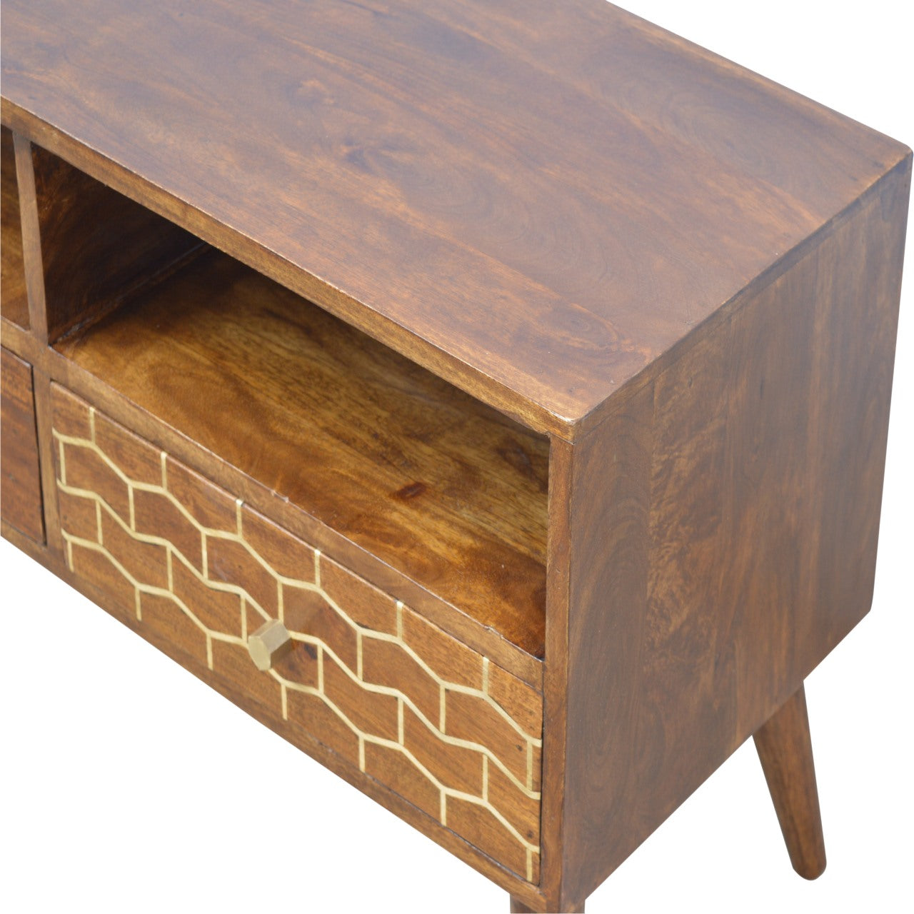 Gold Art Pattern Drawer T.V/Media Unit