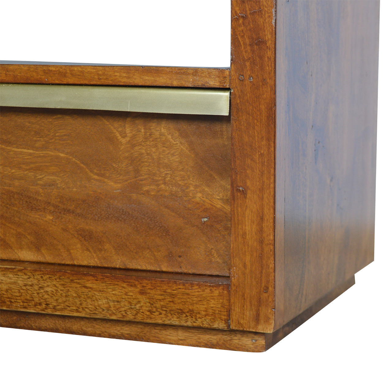 Chestnut Media Unit with Golden Handle