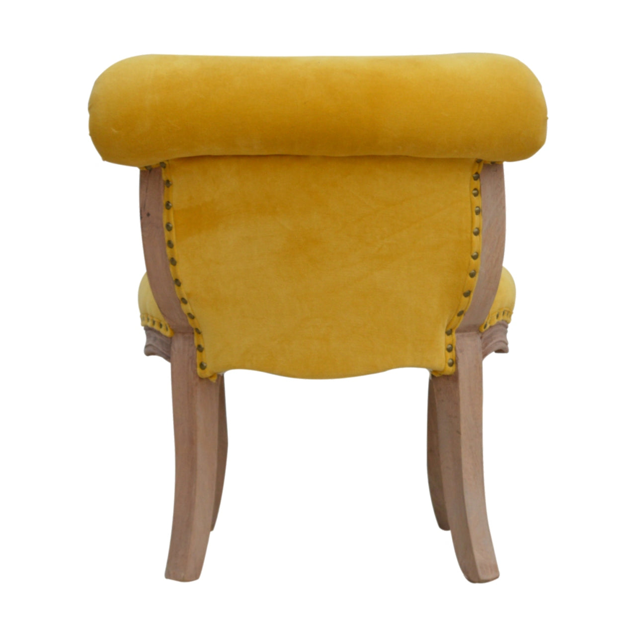 Mustard Velvet Studded Chair