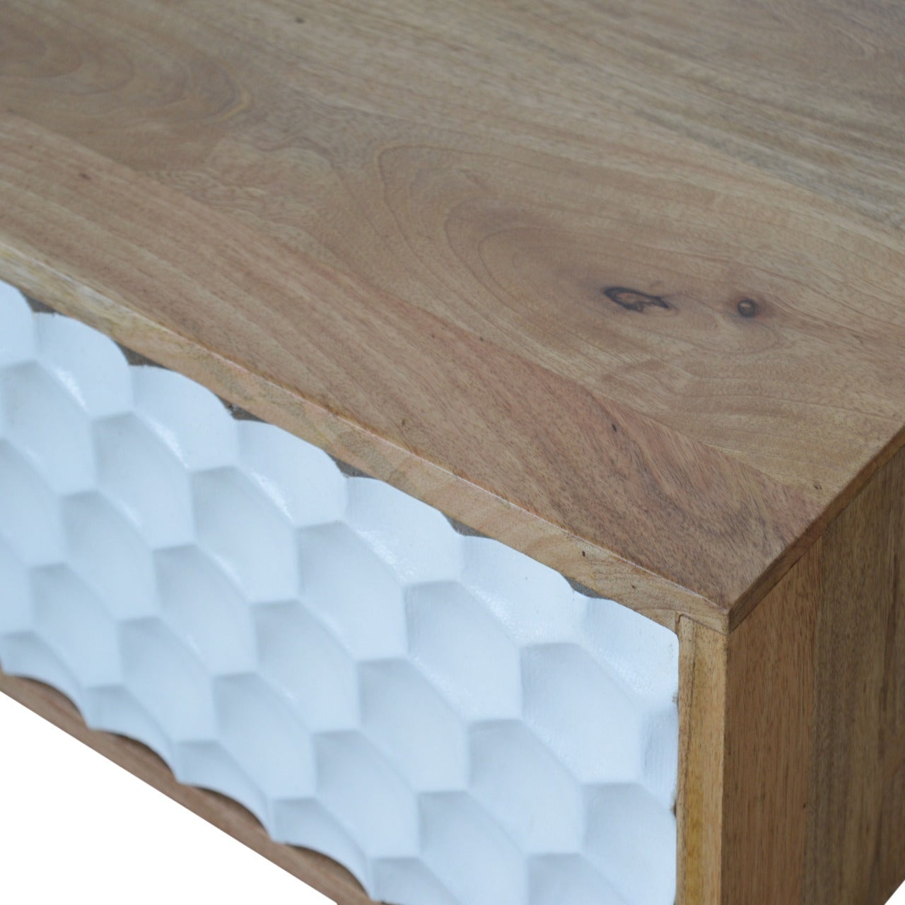 Honeycomb Carved Coffee Table